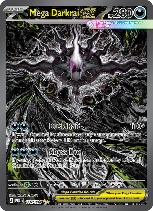 Mega Darkrai ex 116/84 — Pitch Black Pokémon card
