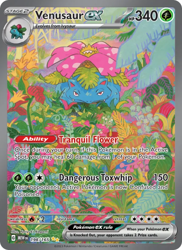 Venusaur ex 198/165 — 151 Pokémon card