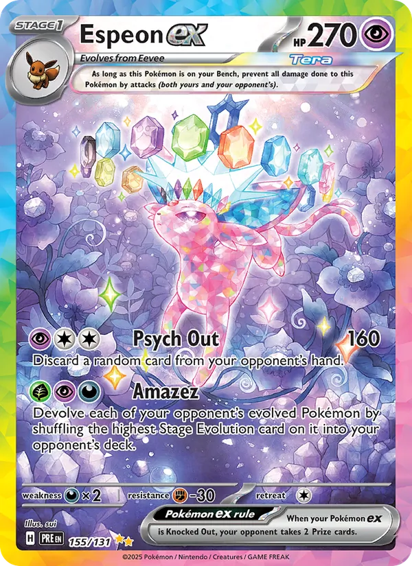 Espeon ex 155/131 — Prismatic Evolutions Pokémon card